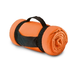 Fleecdecke 195gr / m2 STAVENGER, orange - Werbeartikel