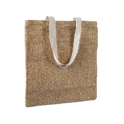 Jute Einkaufstasche JUHU, beige - Werbeartikel