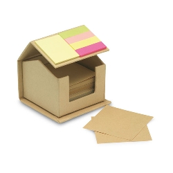Notizaufkleber recycelt RECYCLOPAD, beige - Werbeartikel