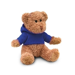 Teddyb�r mit Shirt JOHNNY, blau - Werbeartikel