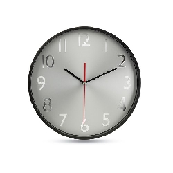 Wanduhr RONDO, schwarz - Werbeartikel
