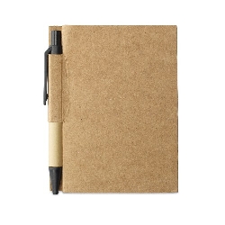 Mini Notziblock CARTOPAD, schwarz - Werbeartikel