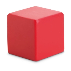 Anti Stress W�rfel SQUARAX, rot - Werbeartikel