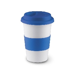 Keramikbecher TRIBECA, blau - Werbeartikel
