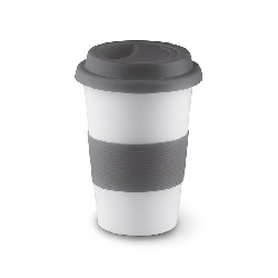 Keramikbecher TRIBECA, grau - Werbeartikel