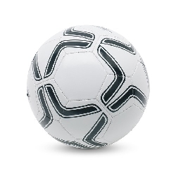 Fu�ball aus PVC SOCCERINI, wei�/schwarz - Werbeartikel