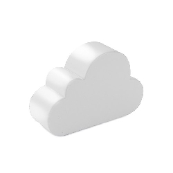 Anti-Stre�-Wolke CLOUDY, wei� - Werbeartikel