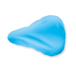 PVC Fahrrad Sattelschutz BYPRO, blau - Werbeartikel