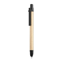 Kugelschreiber mit Silikonspitze RECYTOUCH, schwarz - Werbeartikel