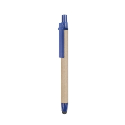 Kugelschreiber mit Silikonspitze RECYTOUCH, blau - Werbeartikel