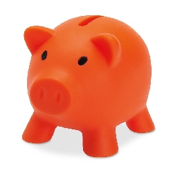 Sparschwein SOFTCO, orange - Werbeartikel