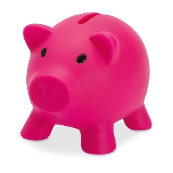 Sparschwein SOFTCO, fuchsia - Werbeartikel