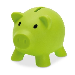 Sparschwein SOFTCO, limettengr�n - Werbeartikel