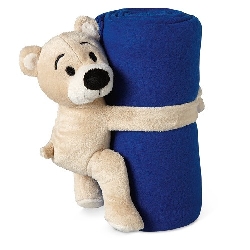 Kinder-Fleece-Decke MANTA, blau - Werbeartikel
