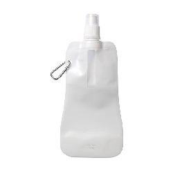 Faltbare Wasserflasche GATES, wei� - Werbeartikel