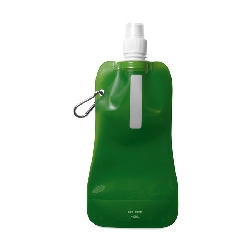 Faltbare Wasserflasche GATES, transparent gr�n - Werbeartikel