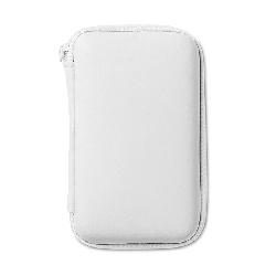 Powerbank Reise Set SUPERPOUCH, wei� - Werbeartikel