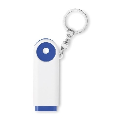 Schl�sselring mit Chip/LED COMPRAS, blau - Werbeartikel