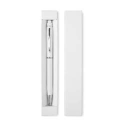 Drehkugelschreiber mit Stylus EDUAR, wei� - Werbeartikel