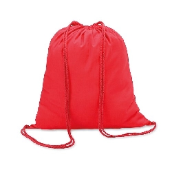 Beutel mit Tunnelzug COLORED, rot - Werbeartikel