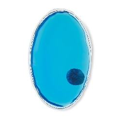 Gel-W�rmekissen OVALTERM, transparent blau - Werbeartikel