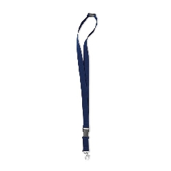 Lanyard mit Metalkarabiner LANY, blau - Werbeartikel