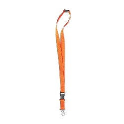 Lanyard mit Metalkarabiner LANY, orange - Werbeartikel