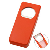 Flaschen�ffner und -schlie�er, orange - Werbeartikel