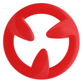 Designer Flugscheibe Bumerang, rot - Werbeartikel