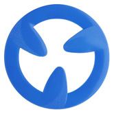 Designer Flugscheibe Bumerang, blau - Werbeartikel