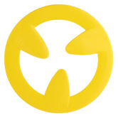Designer Flugscheibe Bumerang, gelb - Werbeartikel