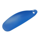Schuhl�ffel kurz, blau - Werbeartikel