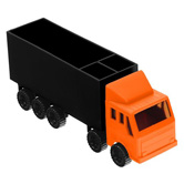 Zettelspeicher in LKW-Form, orange - Werbeartikel