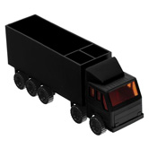 Zettelspeicher in LKW-Form, schwarz - Werbeartikel