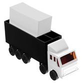 Zettelspeicher in LKW-Form, wei� - Werbeartikel