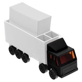 Zettelspeicher in LKW-Form, schwarz - Werbeartikel