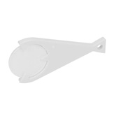 Designer-Chiphalter PIRANHA mit Chip, wei� - Werbeartikel