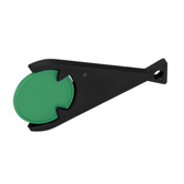 Designer-Chiphalter PIRANHA mit Chip, gr�n - Werbeartikel