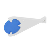 Designer-Chiphalter PIRANHA mit Chip, blau - Werbeartikel