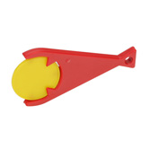 Designer-Chiphalter PIRANHA mit Chip, gelb - Werbeartikel
