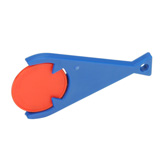 Designer-Chiphalter PIRANHA mit Chip, orange - Werbeartikel