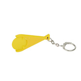 Designer-Chiphalter PIRANHA mit Chip, gelb - Werbeartikel
