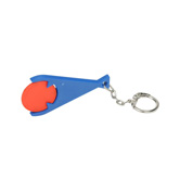 Designer-Chiphalter PIRANHA mit Chip, orange - Werbeartikel