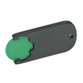 Chiphalter mit Chip, gr�n - Werbeartikel