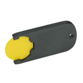 Chiphalter mit Chip, gelb - Werbeartikel