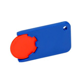 Chiphalter mit Chip, orange - Werbeartikel