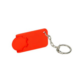 Chiphalter mit Chip, orange - Werbeartikel