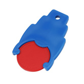 Designer-Chiphalter mit Chip, rot - Werbeartikel