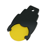 Designer-Chiphalter mit Chip, gelb - Werbeartikel