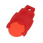 Designer-Chiphalter mit Chip, orange - Werbeartikel